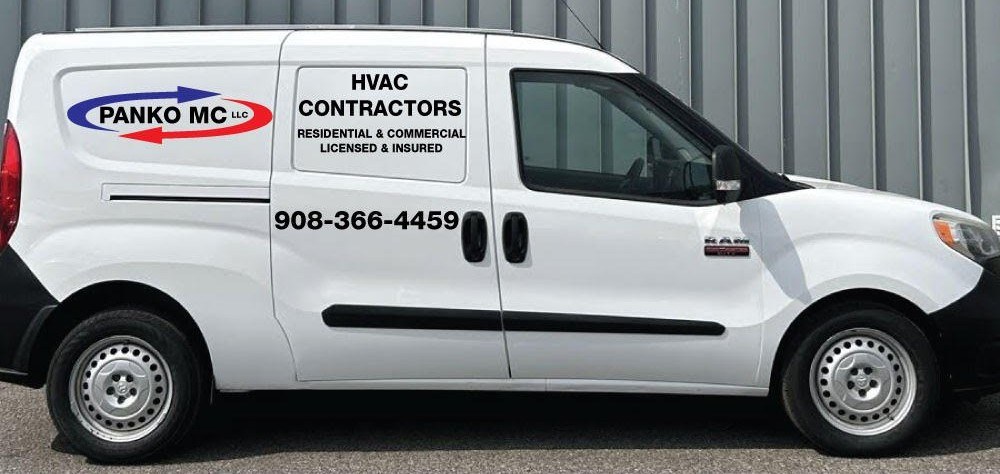 Approved Panko MC van lettering mock-up on a stock ProMaster City van