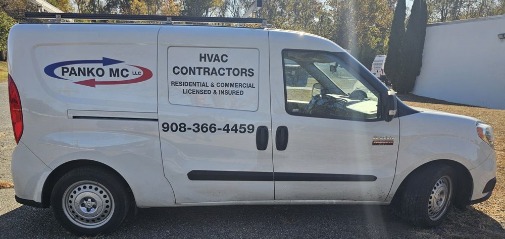 Finished Panko MC van with new cut vinyl lettering, matching the approved mock-up